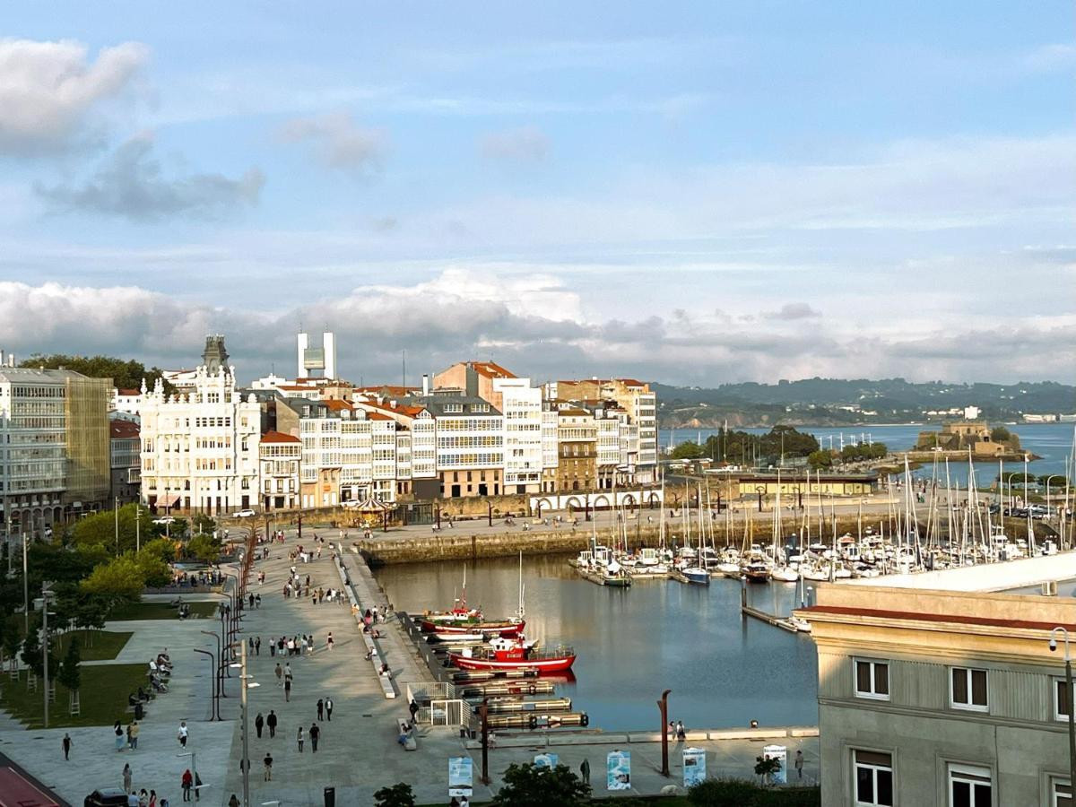 Atico Con Dos Terrazas E Increibles Vistas En Pleno Centro De A Coruña Buitenkant foto